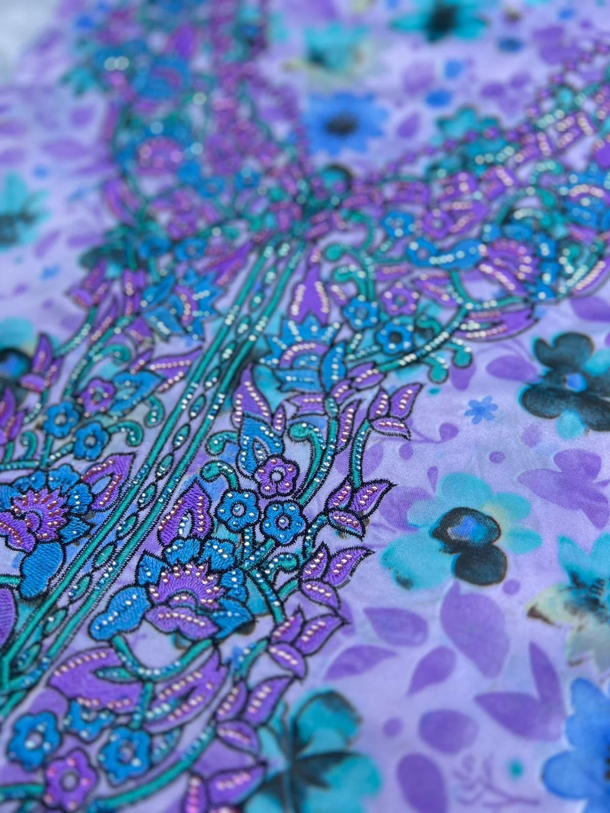 Rabea Al Ward Mukhawar Purple & Sky blue - C3