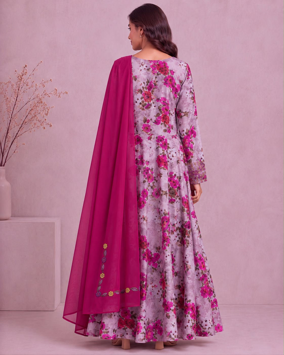 Yasmeen Al Khaleej Mukhawar With Shela - Blush Pink – B 2