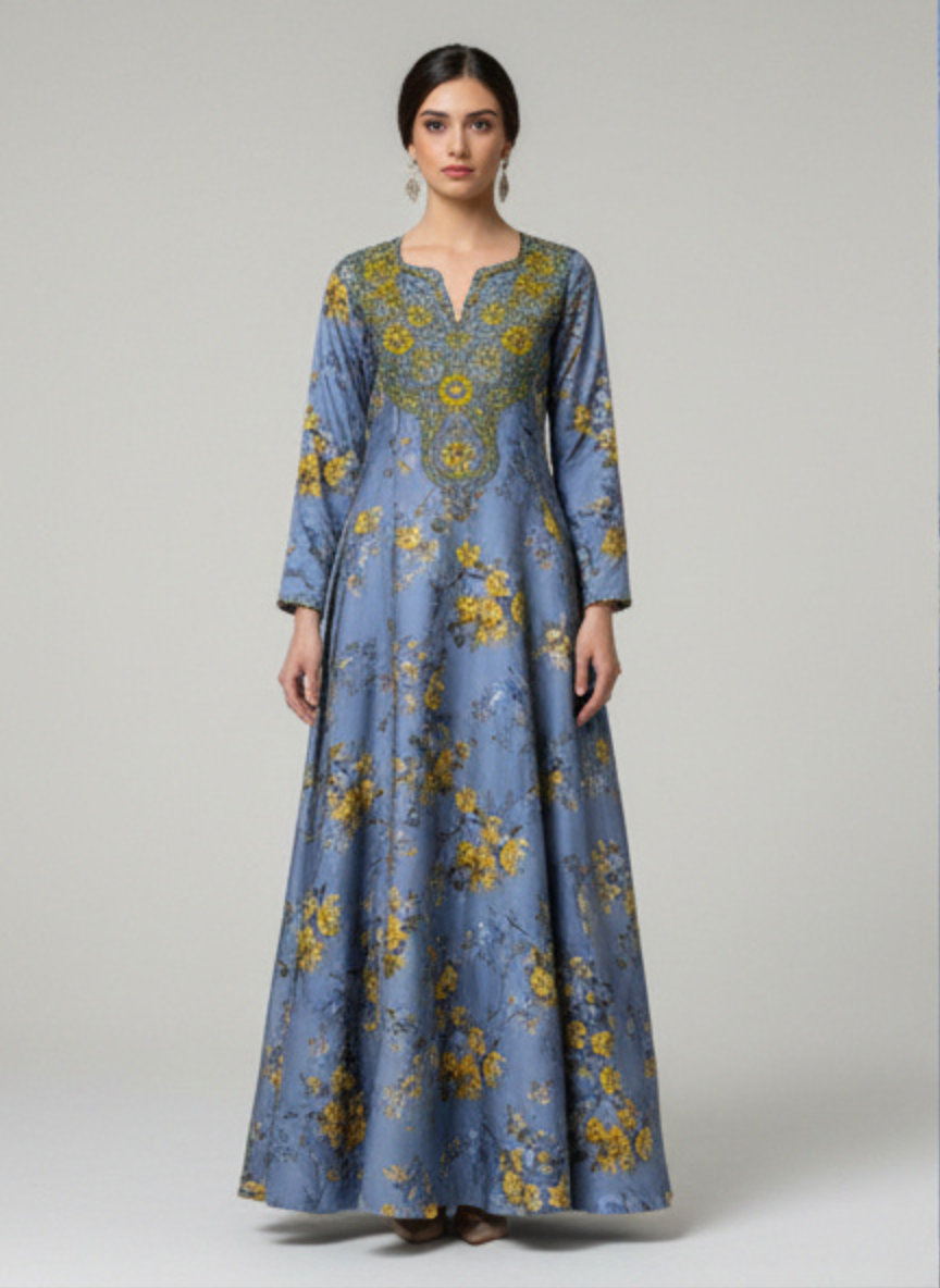 Luxury Embroidered Cotton Mukhawar with shaila (B4)