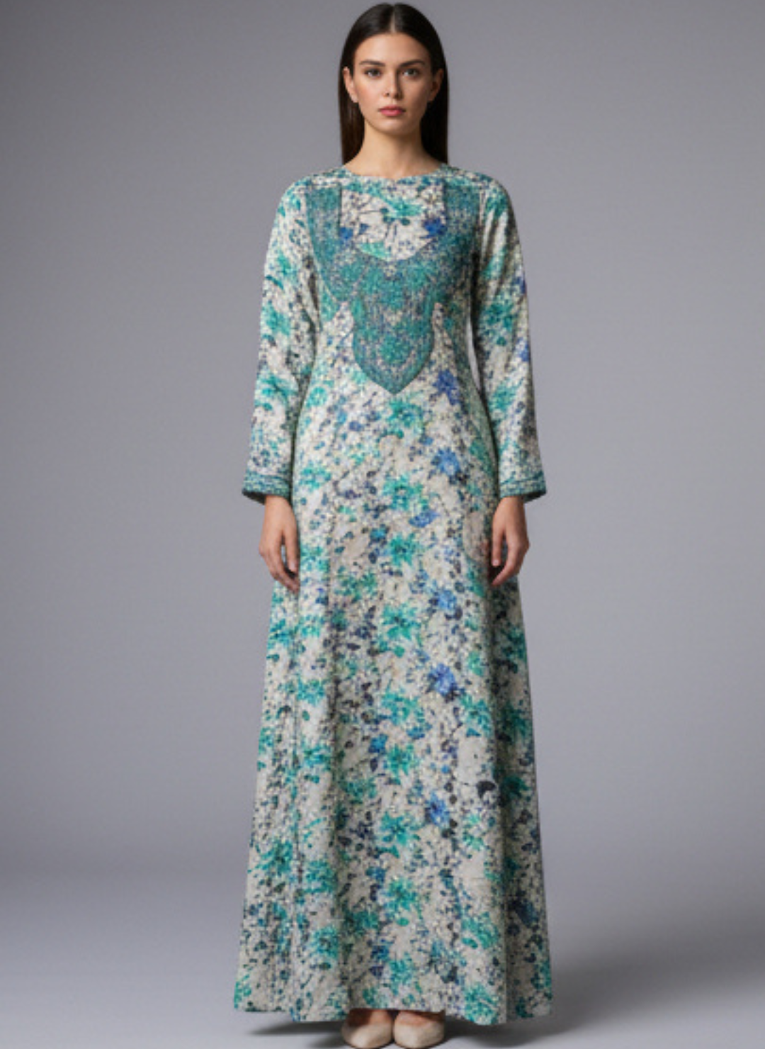Luxury Embroidered Cotton Mukhawar with shaila (B3)