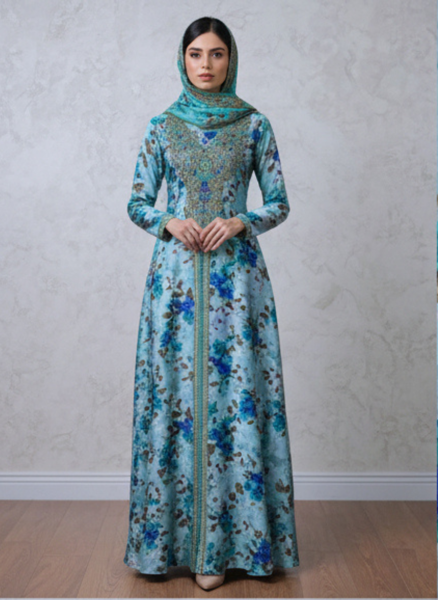 Luxury Embroidered Cotton Mukhawar with shaila ( B 2 CG, PINK)