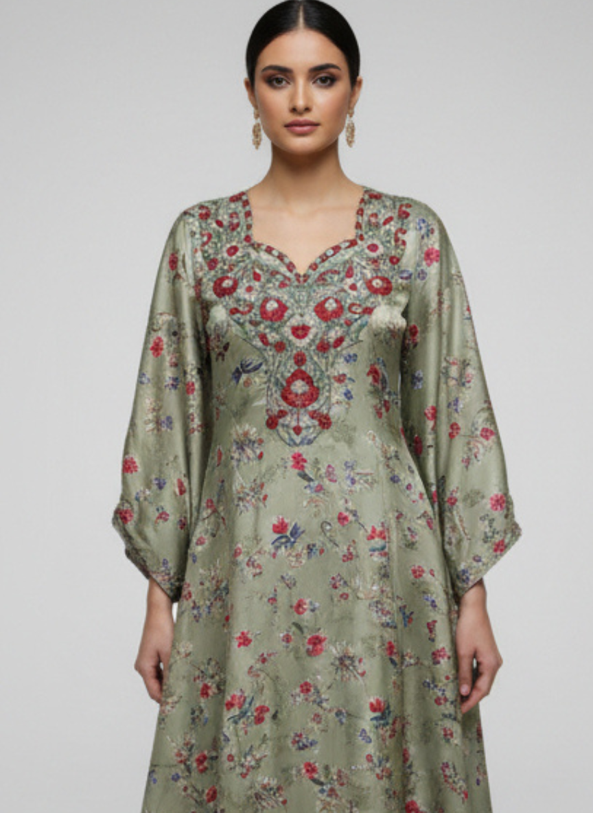 Luxury Embroidered Cotton Mukhawar with shaila (B4)