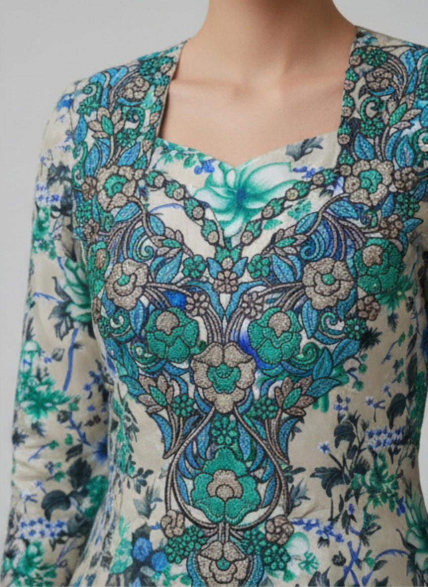 Luxury Embroidered Cotton Mukhawar with shaila (B4)