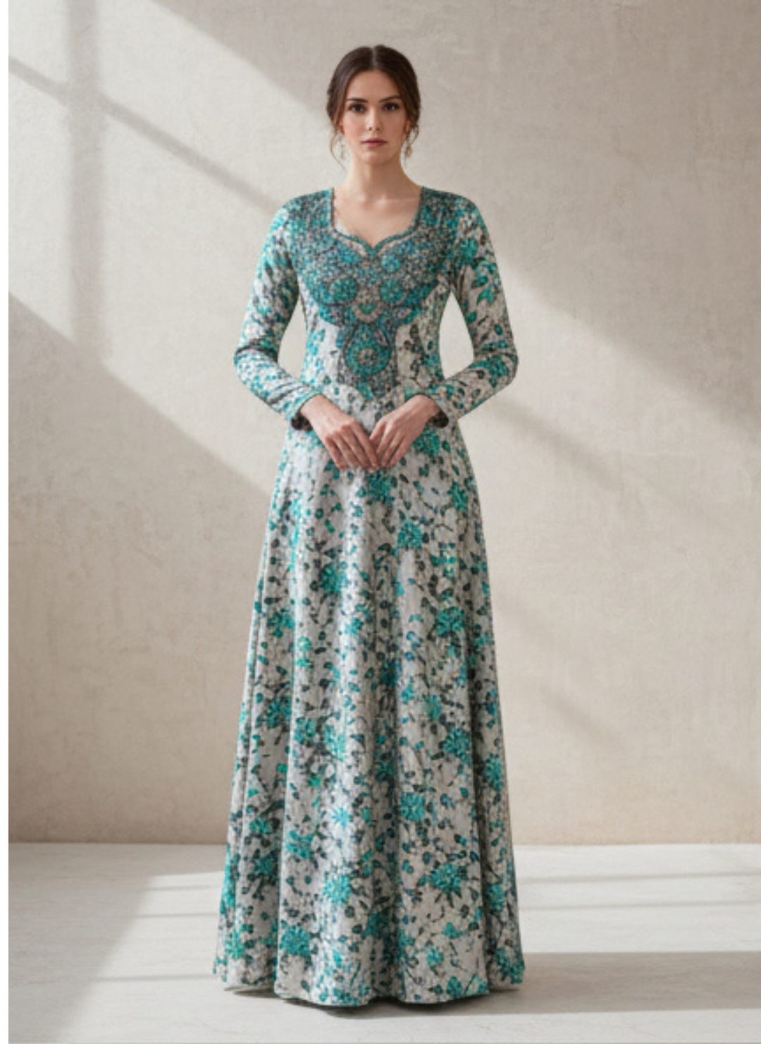 Luxury Embroidered Cotton Mukhawar with shaila (B4)