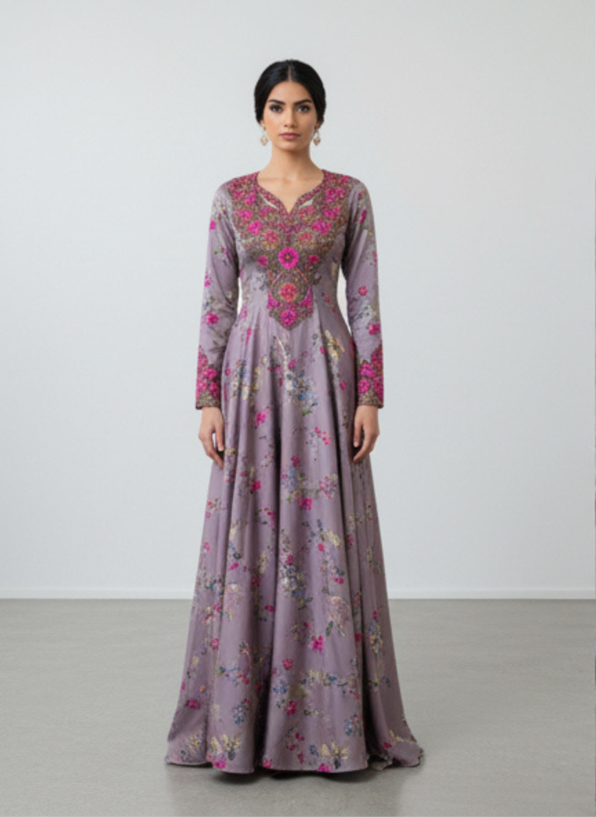 Luxury Embroidered Cotton Mukhawar with shaila (B4)