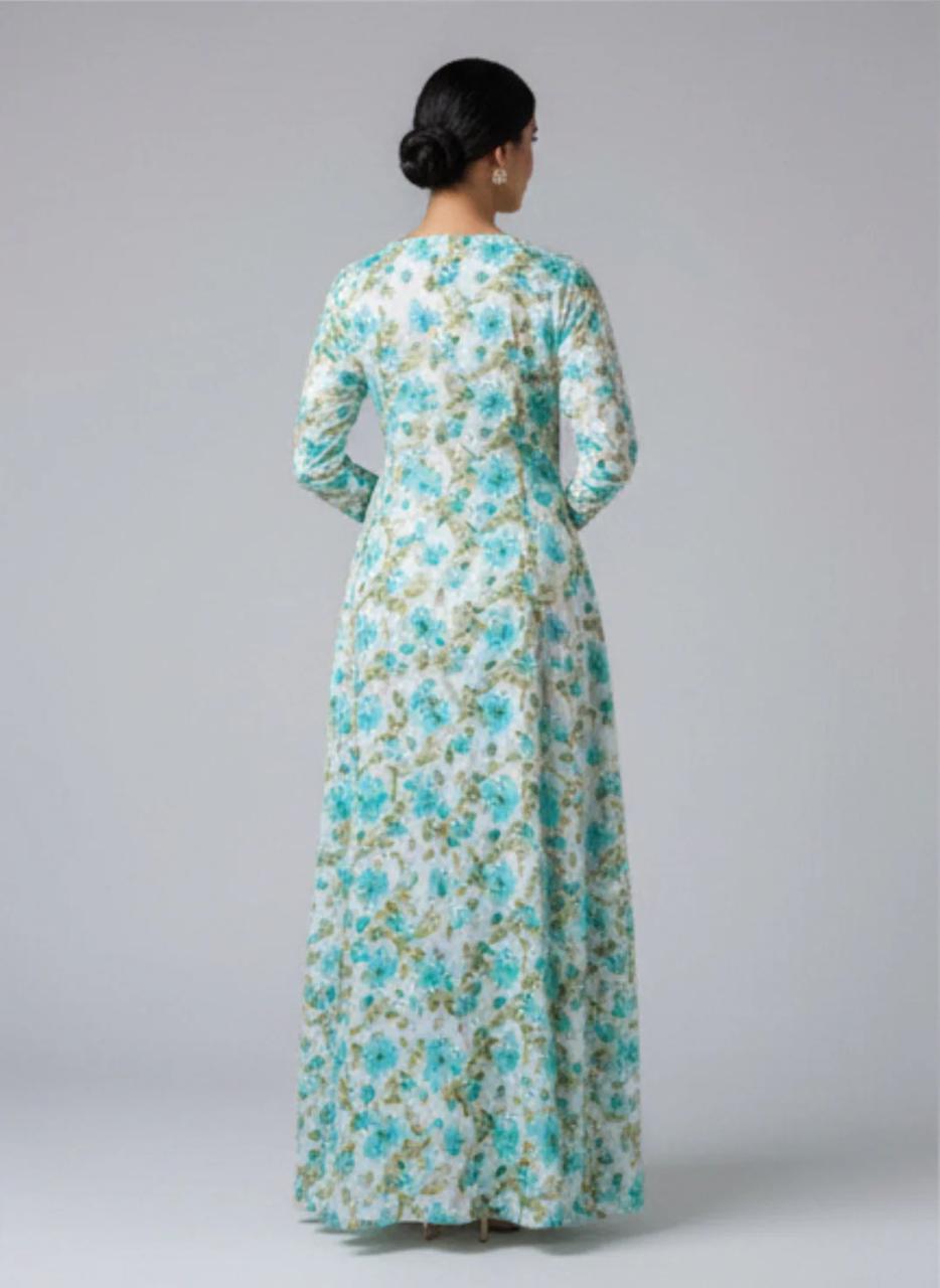 Elegant Floral Embroidered Mukhawar -C GREEN  (C1)