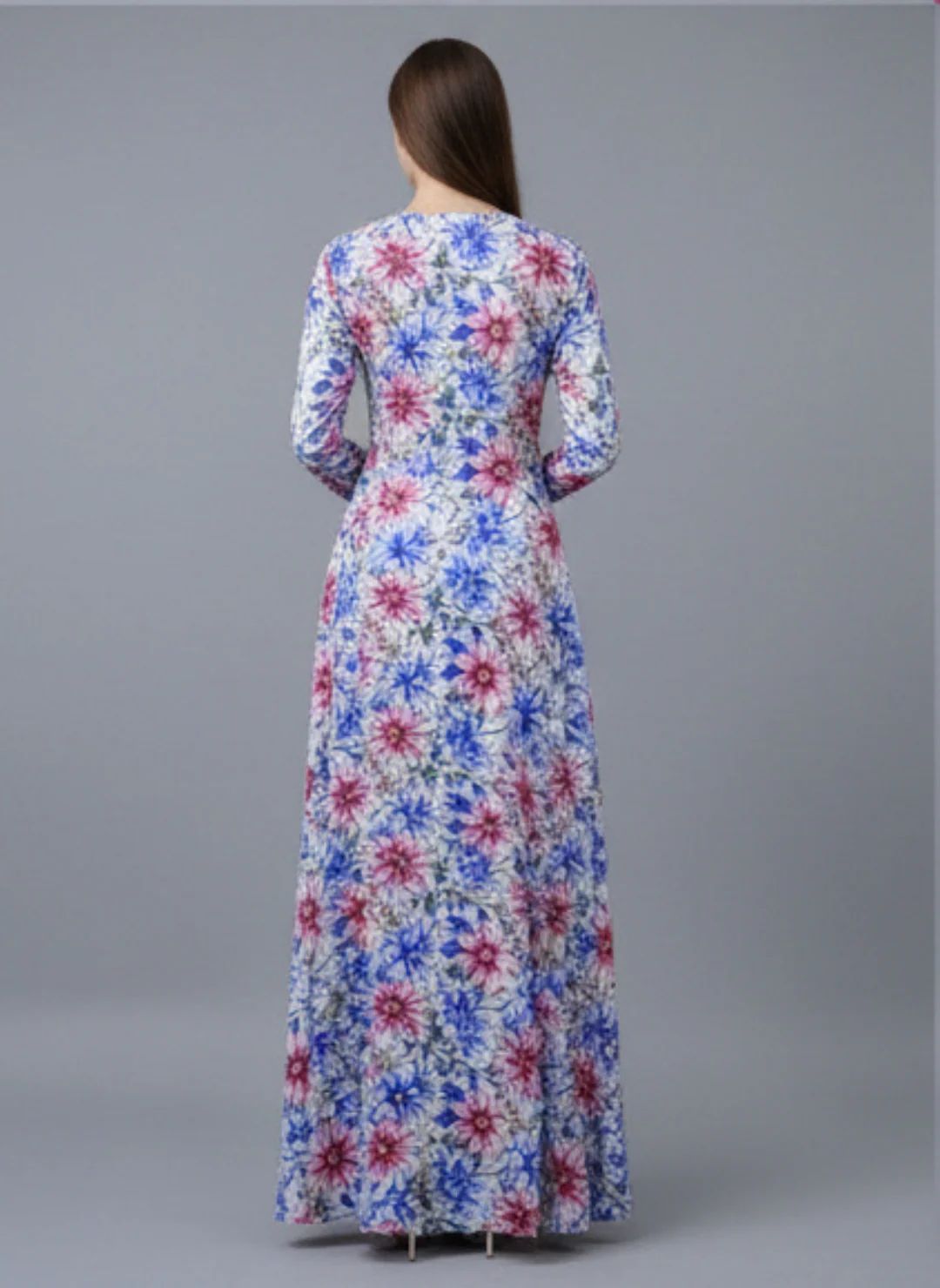 Elegant Floral Embroidered Mukhawar -White & Red  (C6)
