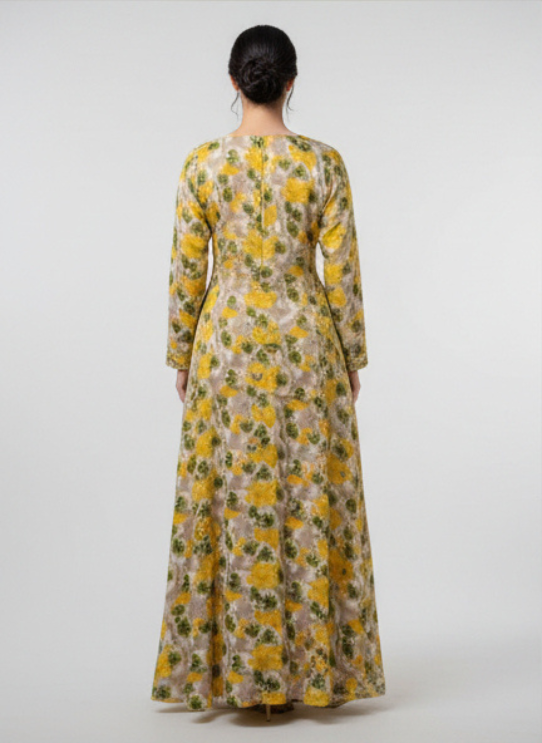 Luxury Embroidered Cotton Mukhawar with shaila (B8 yellow)