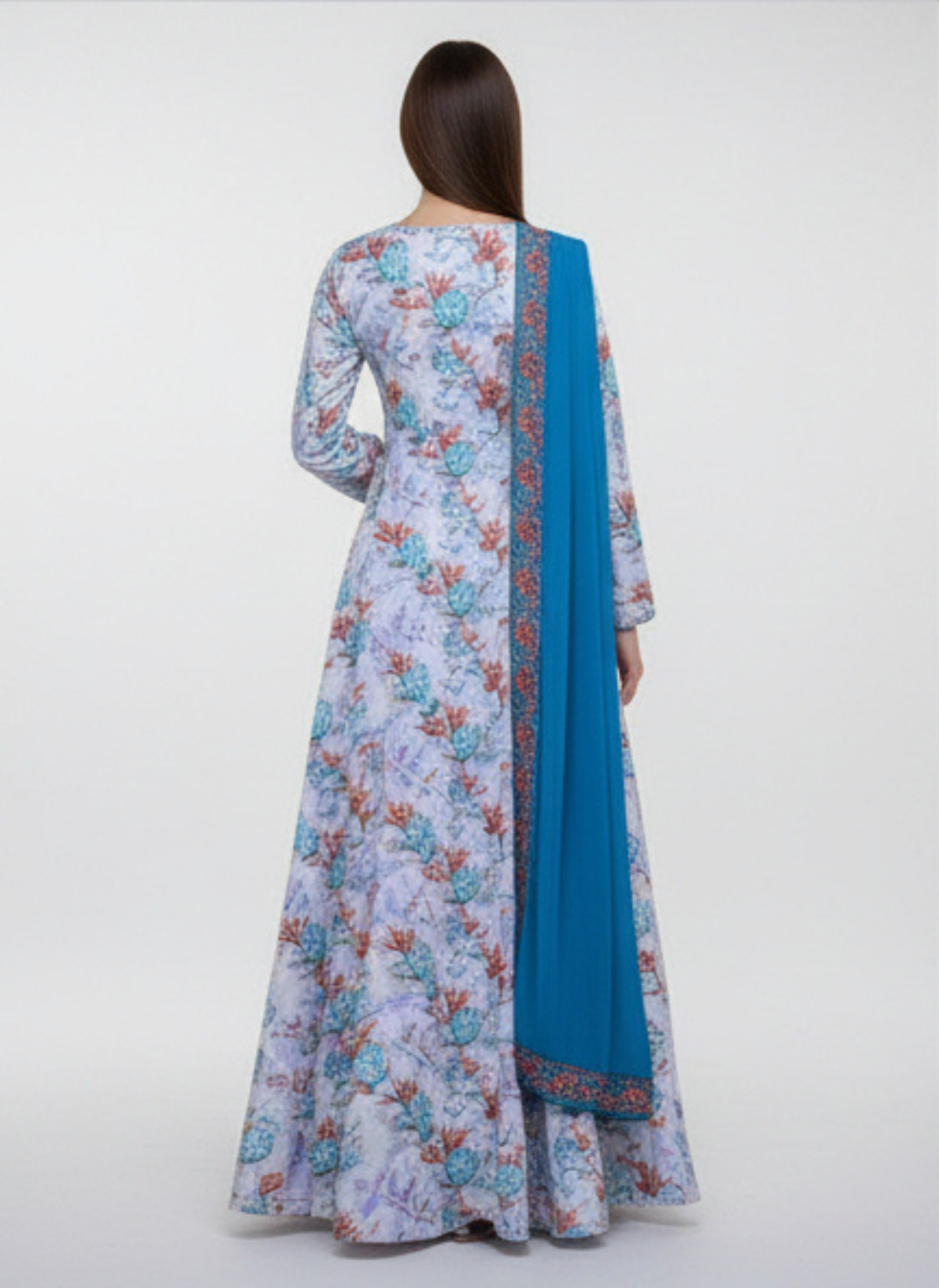 Luxury Embroidered Cotton Mukhawar with shaila (B6)