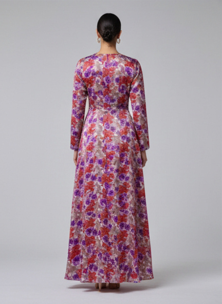 Luxury Embroidered Cotton Mukhawar with shaila (B1 R,P)