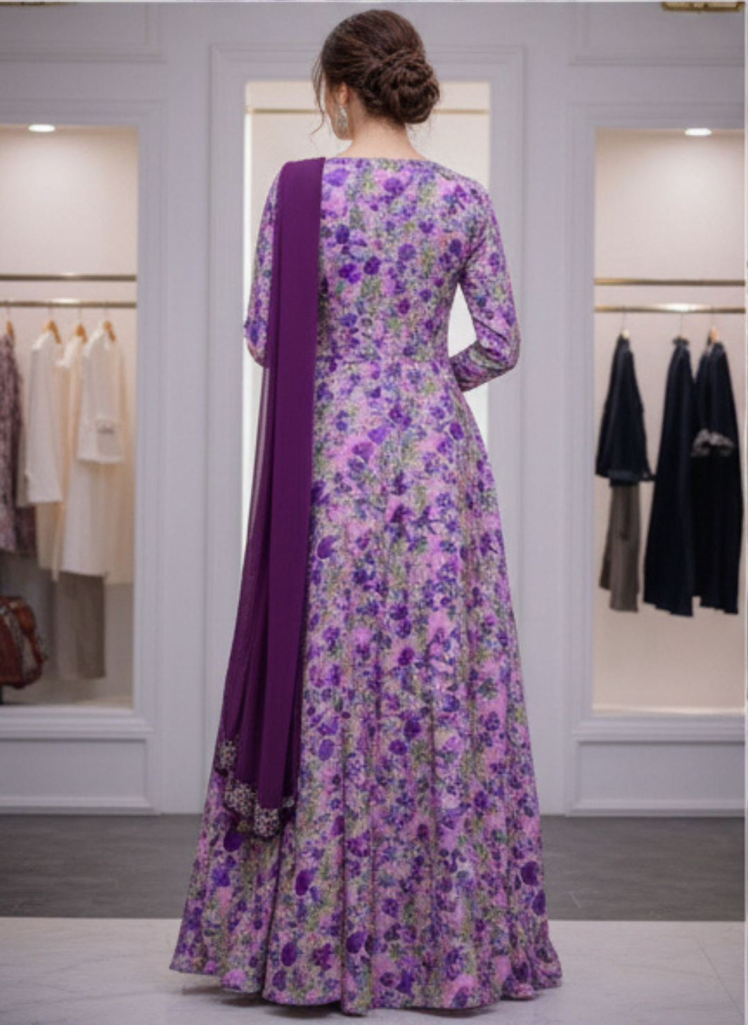 Luxury Embroidered Cotton Mukhawar with shaila (B5)