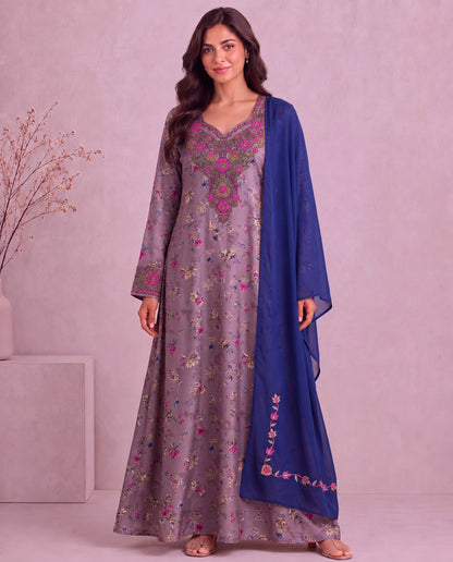Yasmeen Al Khaleej Mukhawar With Shela - Ash Grey – B 4