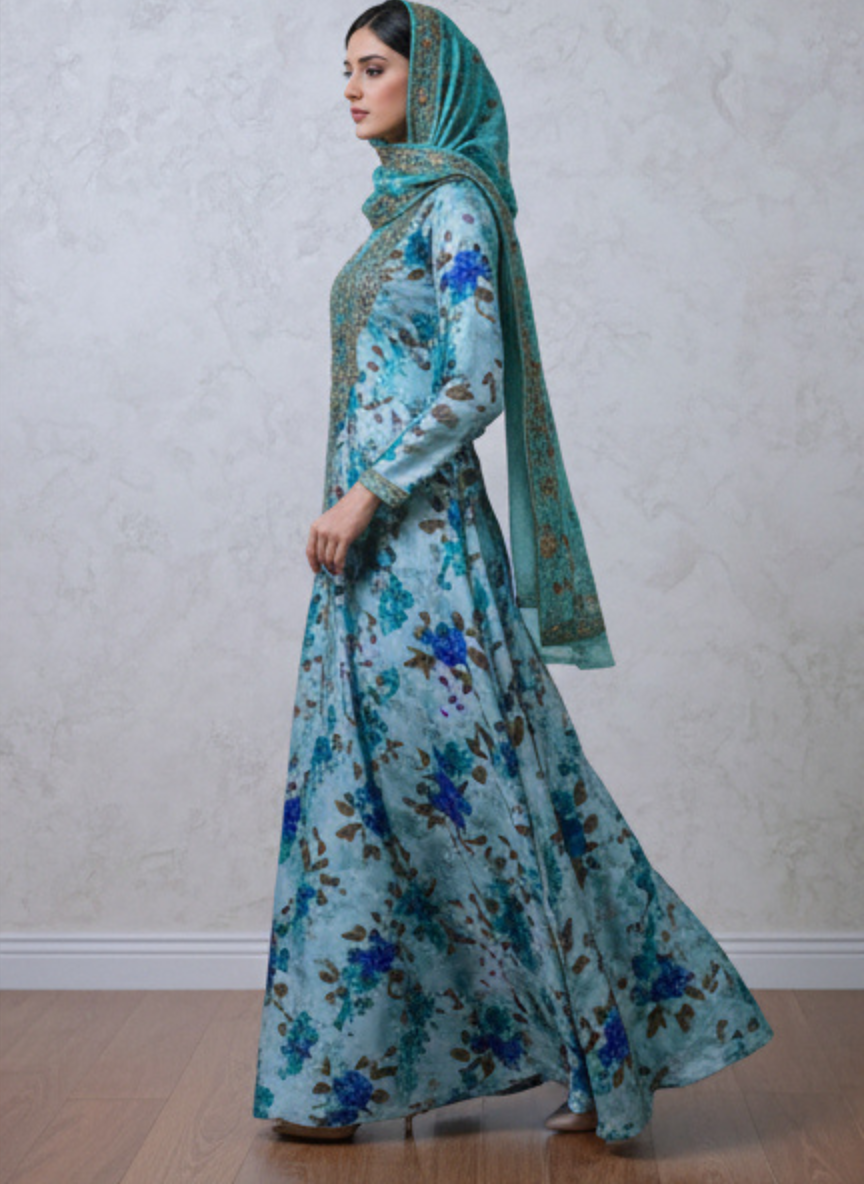 Luxury Embroidered Cotton Mukhawar with shaila ( B 2 CG, PINK)