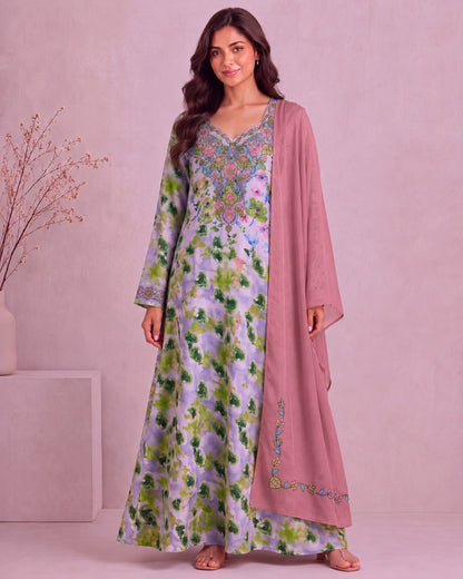Yasmeen Al Khaleej Mukhawar With Shela - Dusty Pink – B 4