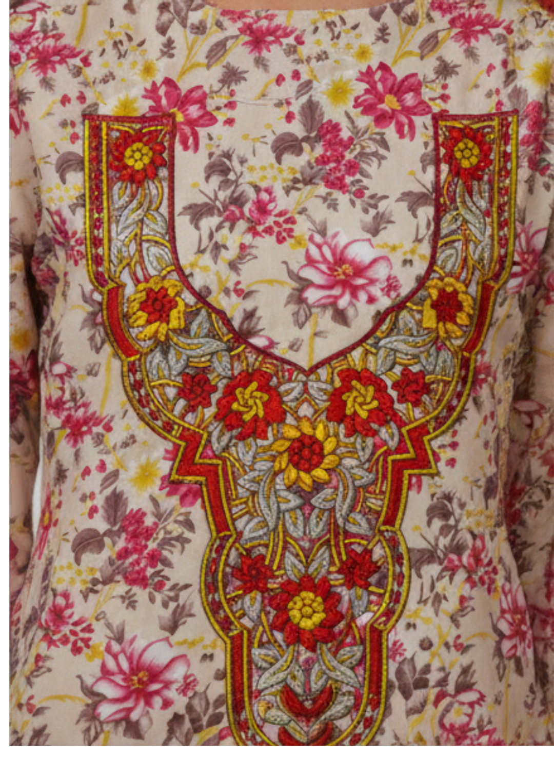 Luxury Embroidered Cotton Mukhawar with shaila (B3)