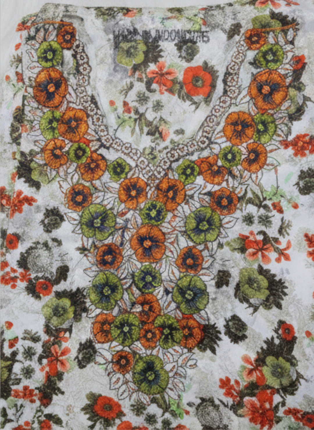 Luxury Embroidered Cotton Mukhawar with shaila (B7 O,R)