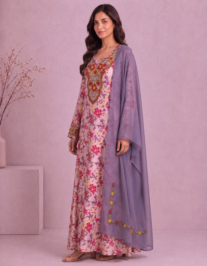 Yasmeen Al Khaleej Mukhawar With Shela - Rose Pink – B 3