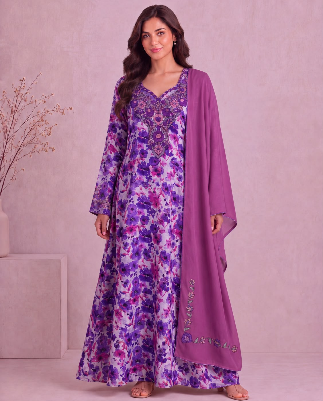 Yasmeen Al Khaleej Mukhawar With Shela - Deep Puple  – B 4