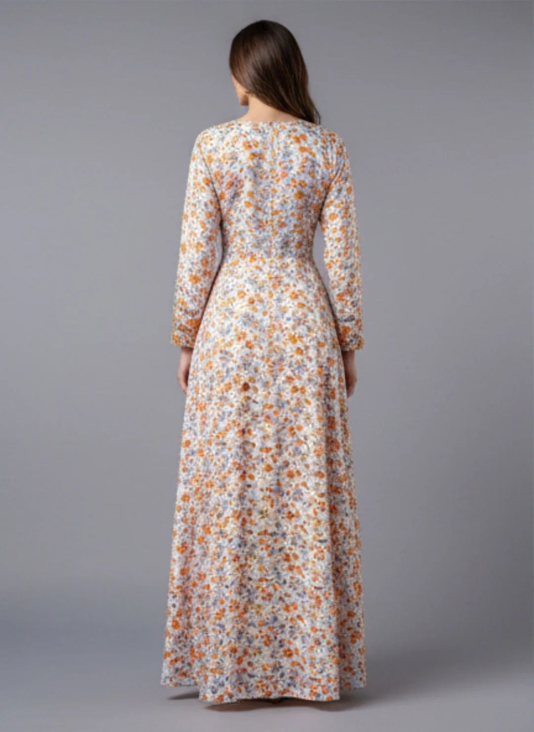 Elegant Floral Embroidered Mukhawar -White & Golden  (C5)
