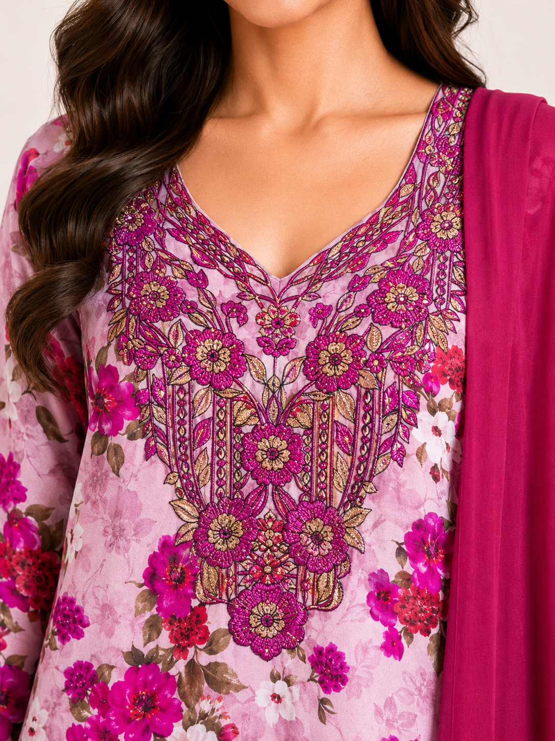Yasmeen Al Khaleej Mukhawar With Shela - Blush Pink – B 2
