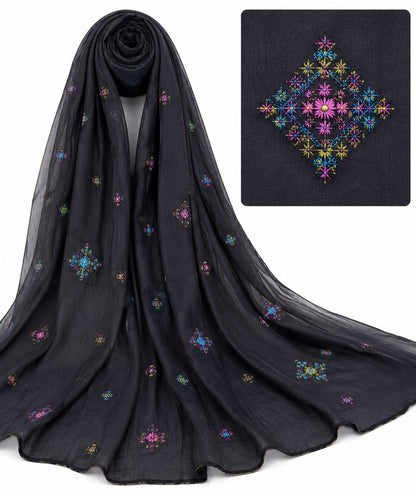 Ward Al Jouri Luxury Omani Mukhawar with Embroidered Shela – Classic Black