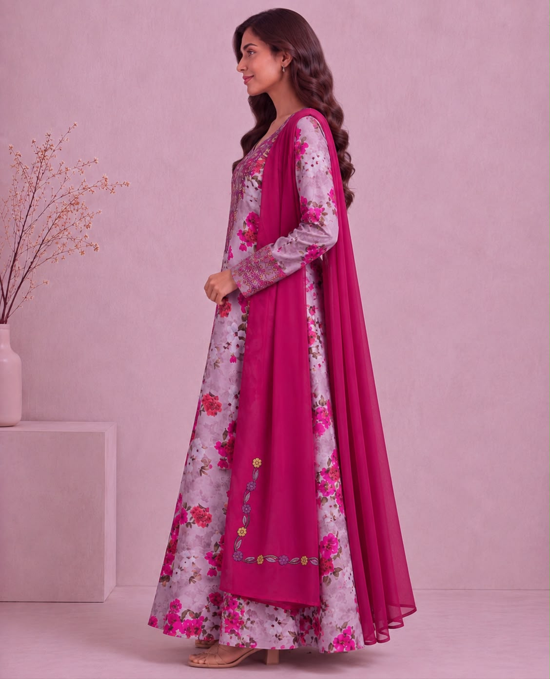 Yasmeen Al Khaleej Mukhawar With Shela - Blush Pink – B 2