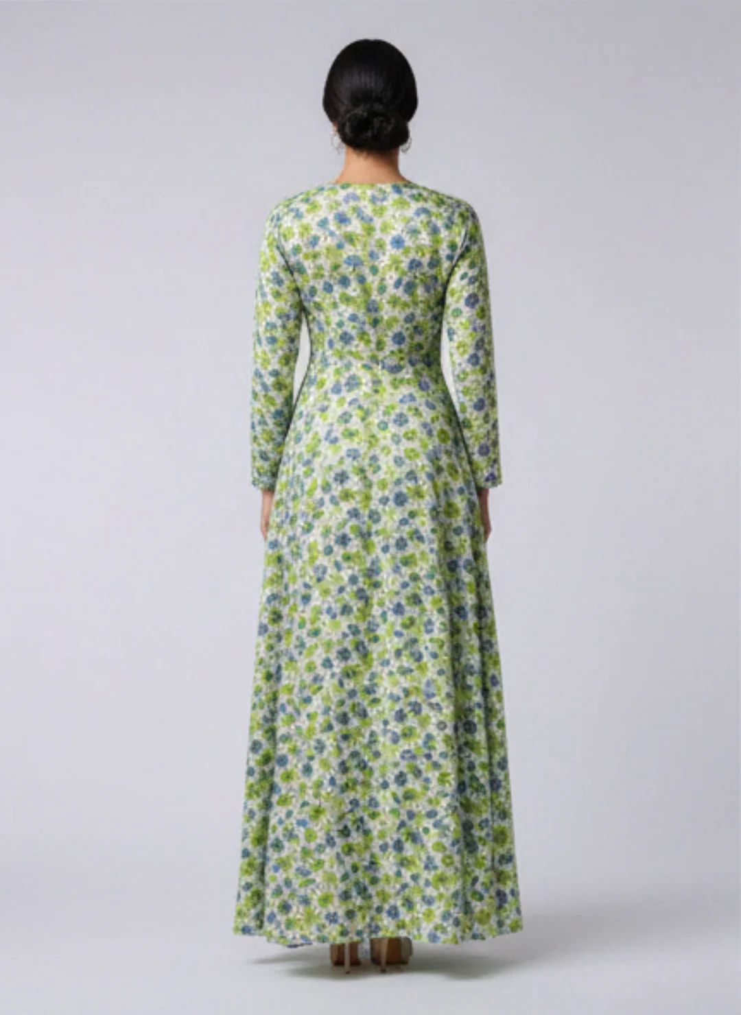 Elegant Floral Embroidered Mukhawar -Green  (C8)