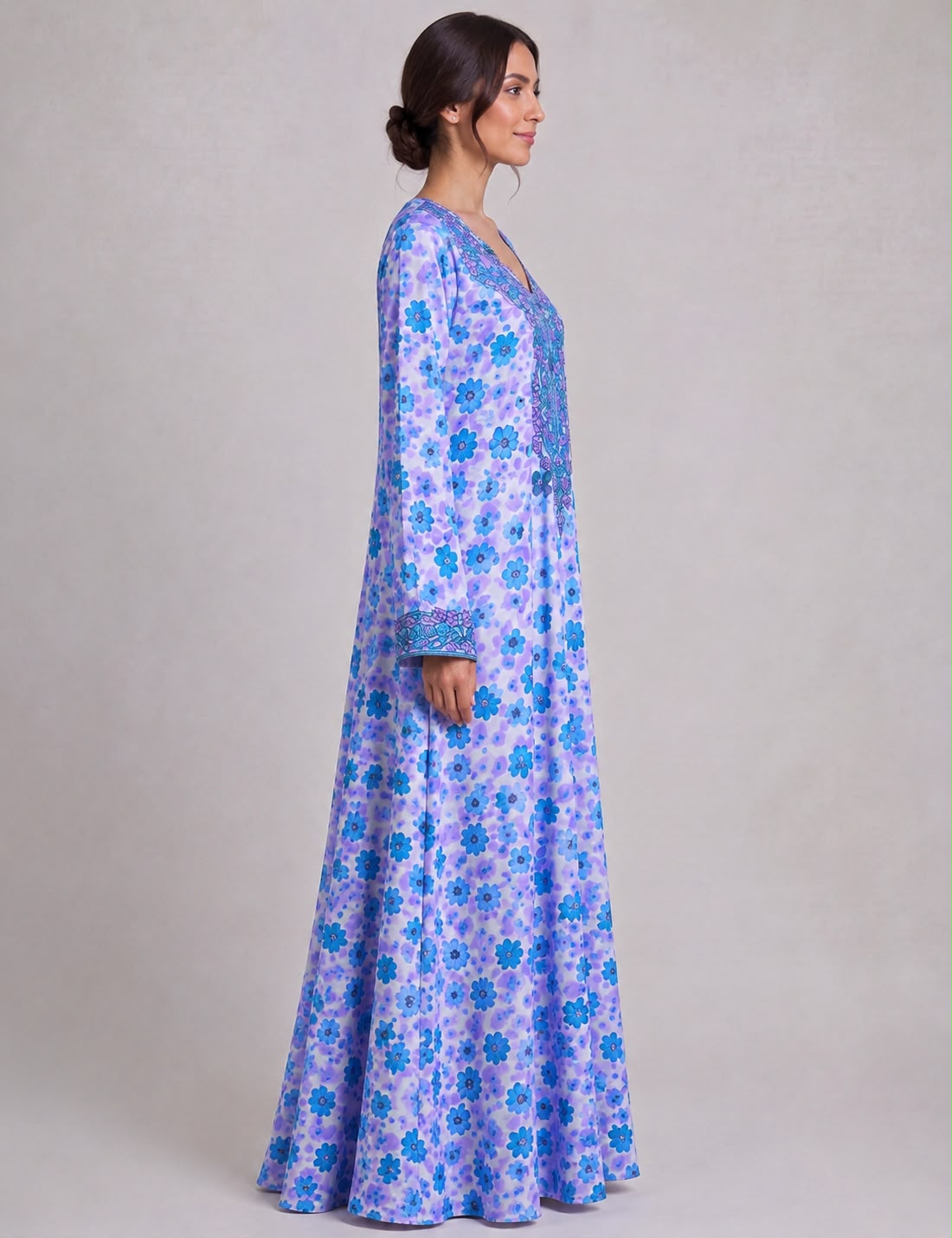 Rabea Al Ward Mukhawar Purple & Sky blue  - C3