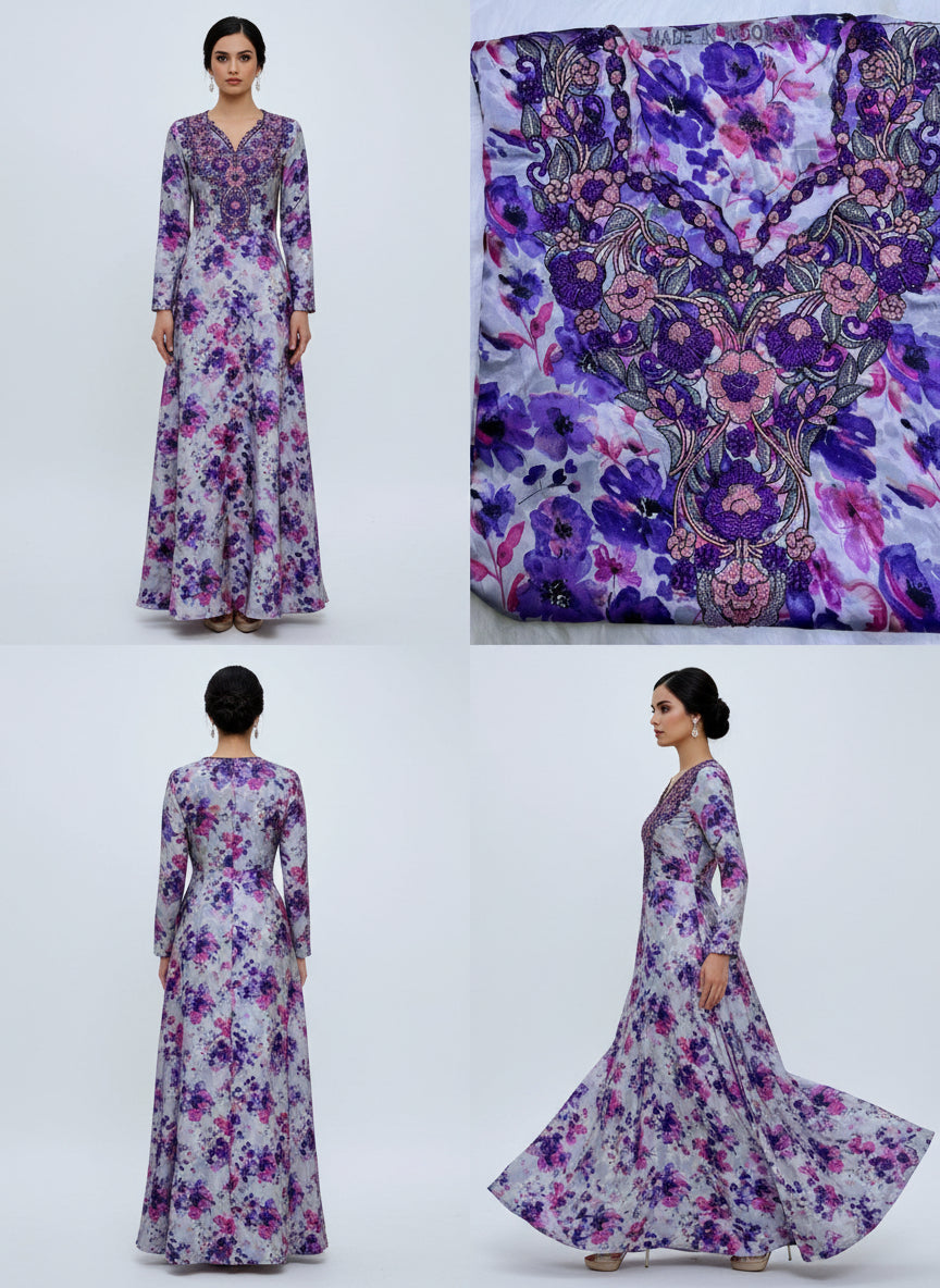 Luxury Embroidered Cotton Mukhawar with shaila (B4)