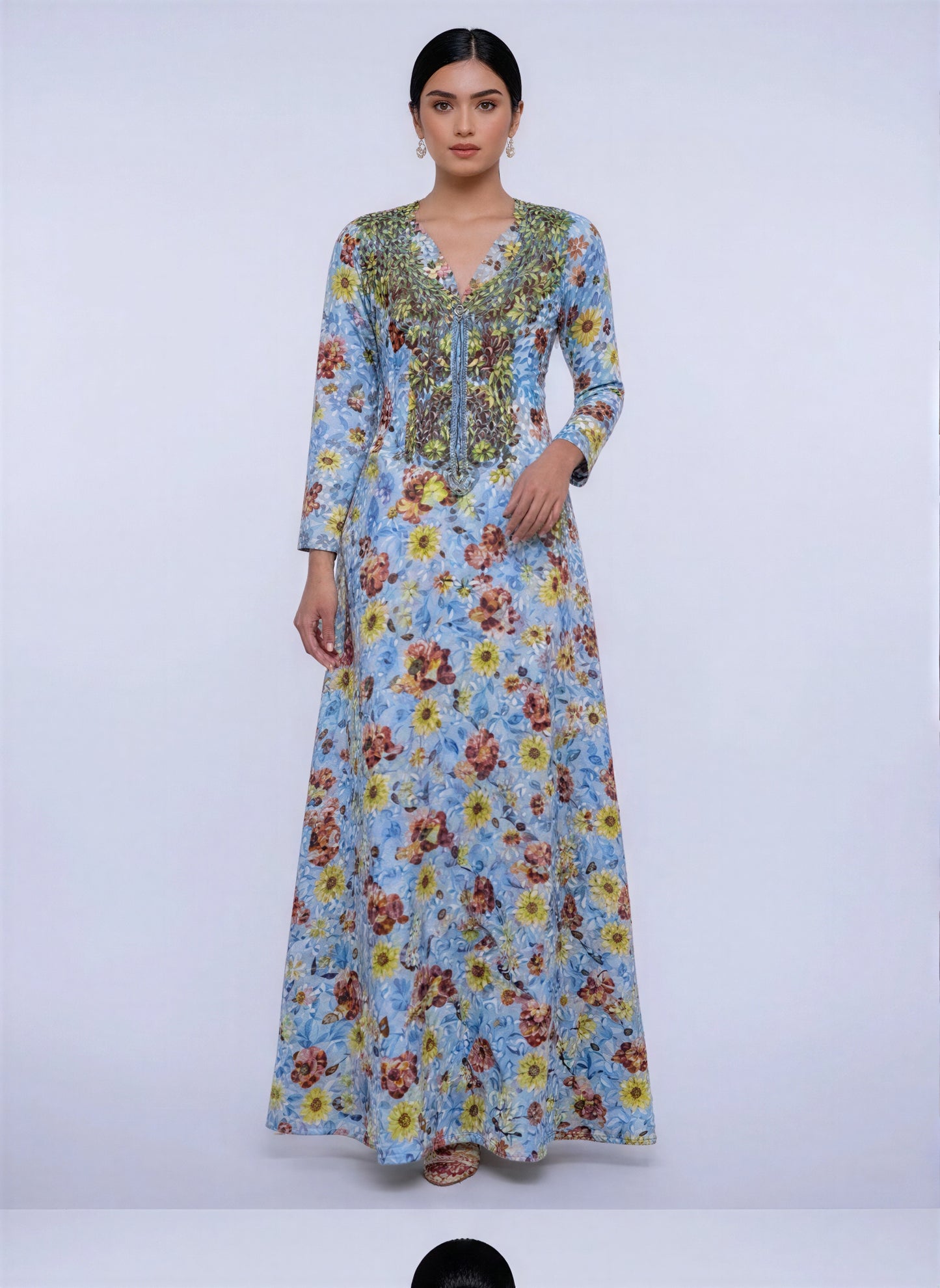 Elegant Floral Embroidered Mukhawar -  (C3)