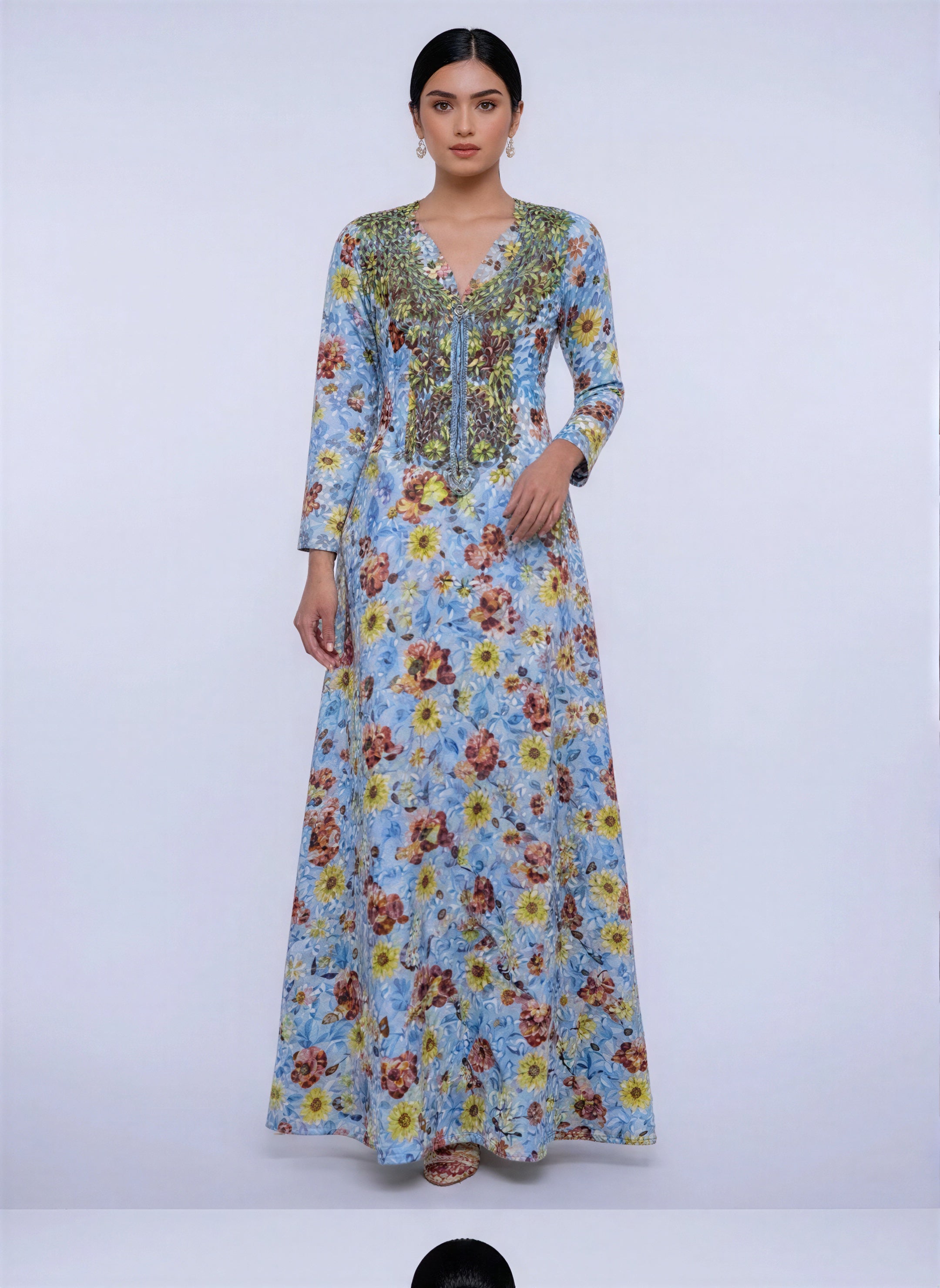 Elegant Floral Embroidered Mukhawar -  (C3)