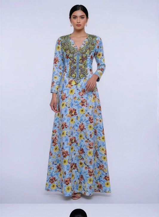 Elegant Floral Embroidered Mukhawar -  (C3)