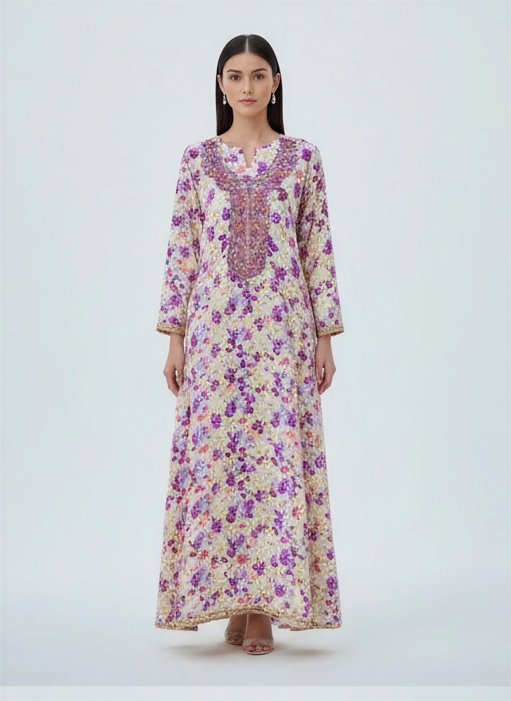 Elegant Floral Embroidered Mukhawar -  (C3)
